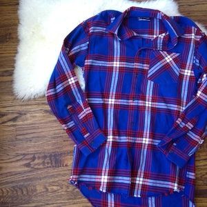 NWOT Original Use XS Flannel Button Up- Will fit M